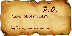 Pisky Oktávián névjegykártya